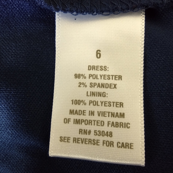 ROZ & ALI Lace Navy Blue Cocktail Dress - Picture 6 of 7